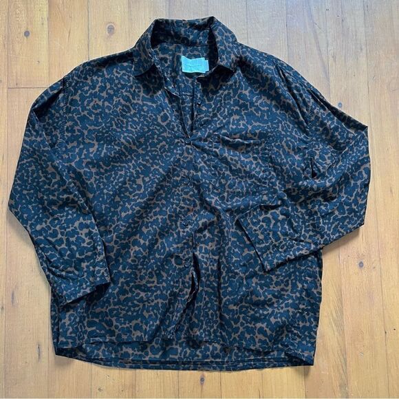 Maison Du Soir Hendricks Leopard PJ Top XS - Picture 4 of 6